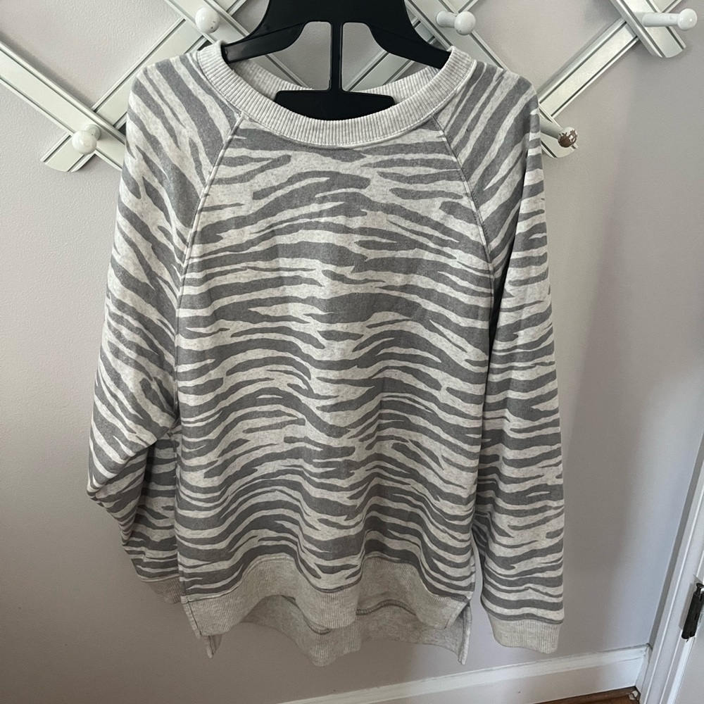 Zebra Print Crew Neck